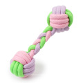 Candy Color Cotton Rope Barbells Chewing Dog Toy